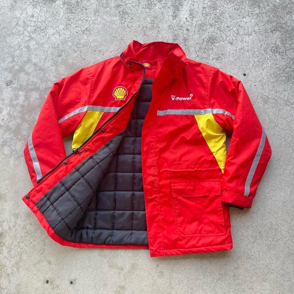 Vintage Shell V-Power Gasoline Puffer Jacket